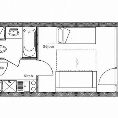 Confortable Aux Menuires, Au Pied Des Pistes Avec Balcon Pour 3 Pers. - Fr-1-344-1052 Saint-Martin-de-Belleville